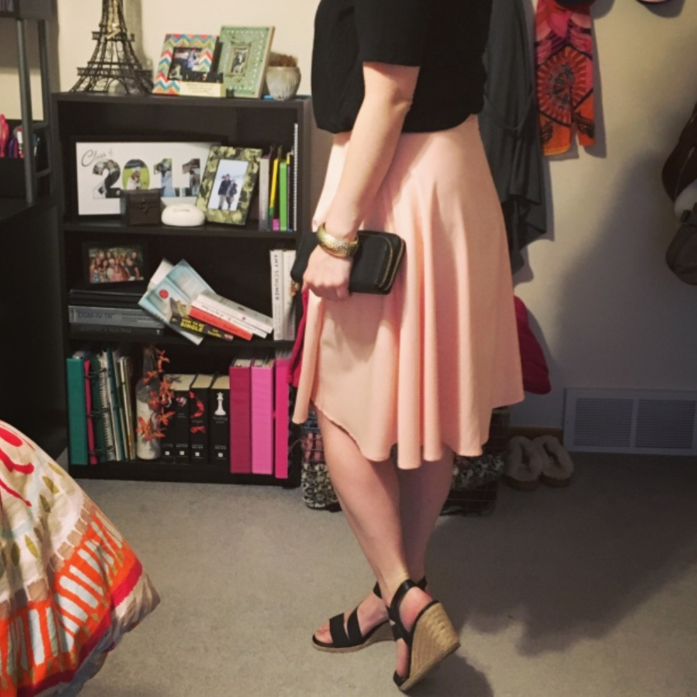 Light Pink A-Line Skirt